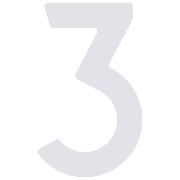 Huisnummer ''3'' Wit