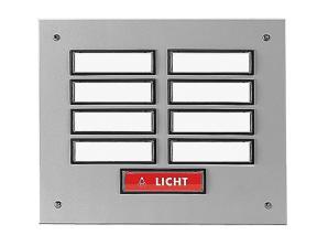 Meervoudige deurbel voor 3-12 wooneenheden, Inbouw, aluminium